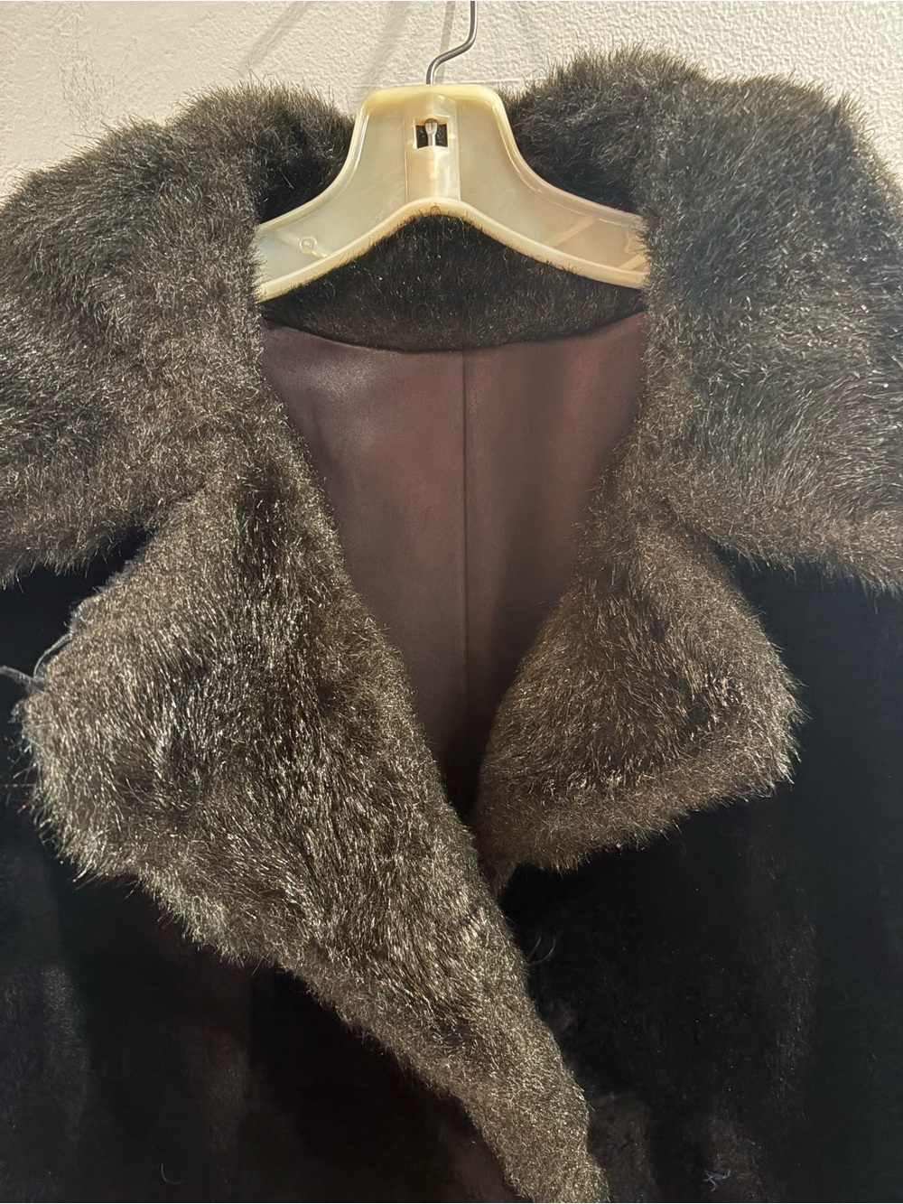 Vintage Borgazia Black Faux Fur Coat Size 12 - Picture 2 of 6